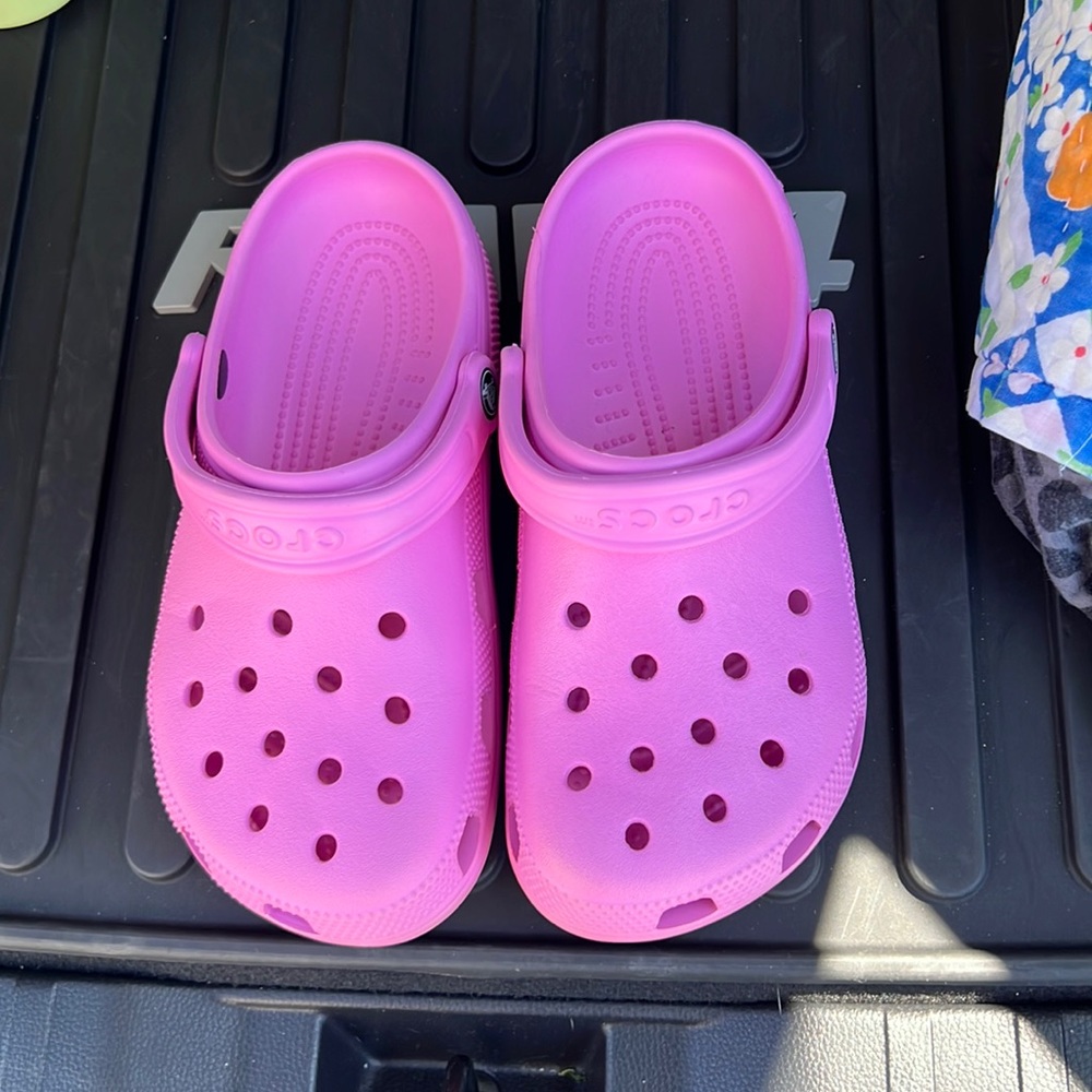 Pink Crocs. Size 7.